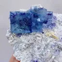 Natural Blue Phantom Fluorite and Quartz Symbiosis comes from Yindu,Inner Mongolia 70*60*35MM - image 3