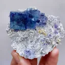 Natural Blue Phantom Fluorite and Quartz Symbiosis comes from Yindu,Inner Mongolia 70*60*35MM - image 4