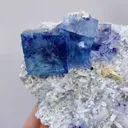 Natural Blue Phantom Fluorite and Quartz Symbiosis comes from Yindu,Inner Mongolia 70*60*35MM - image 2