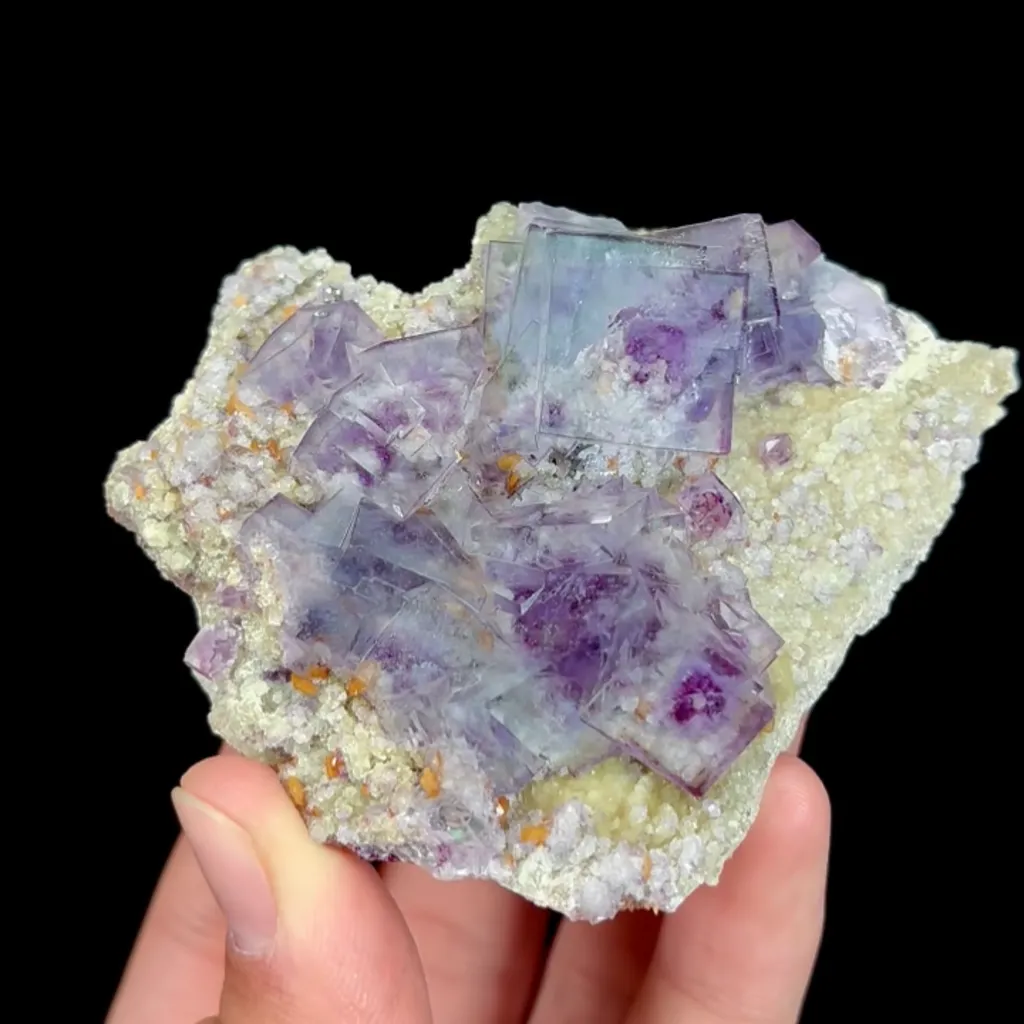 Natural Blue Phantom Fluorite and Siderite, Mineral Specimen: Inner Mongolia,China (80*70*30MM) - image 3