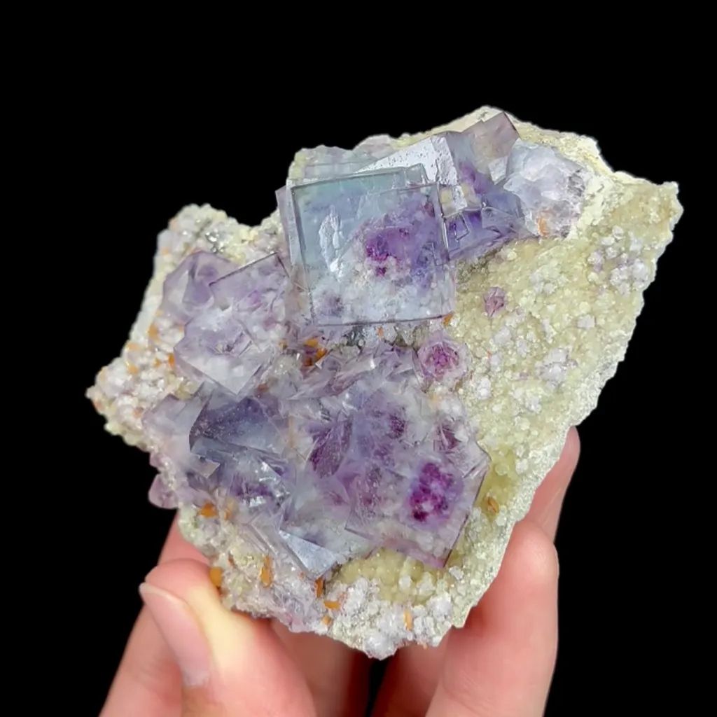 Natural Blue Phantom Fluorite and Siderite, Mineral Specimen: Inner Mongolia,China (80*70*30MM) - image 2