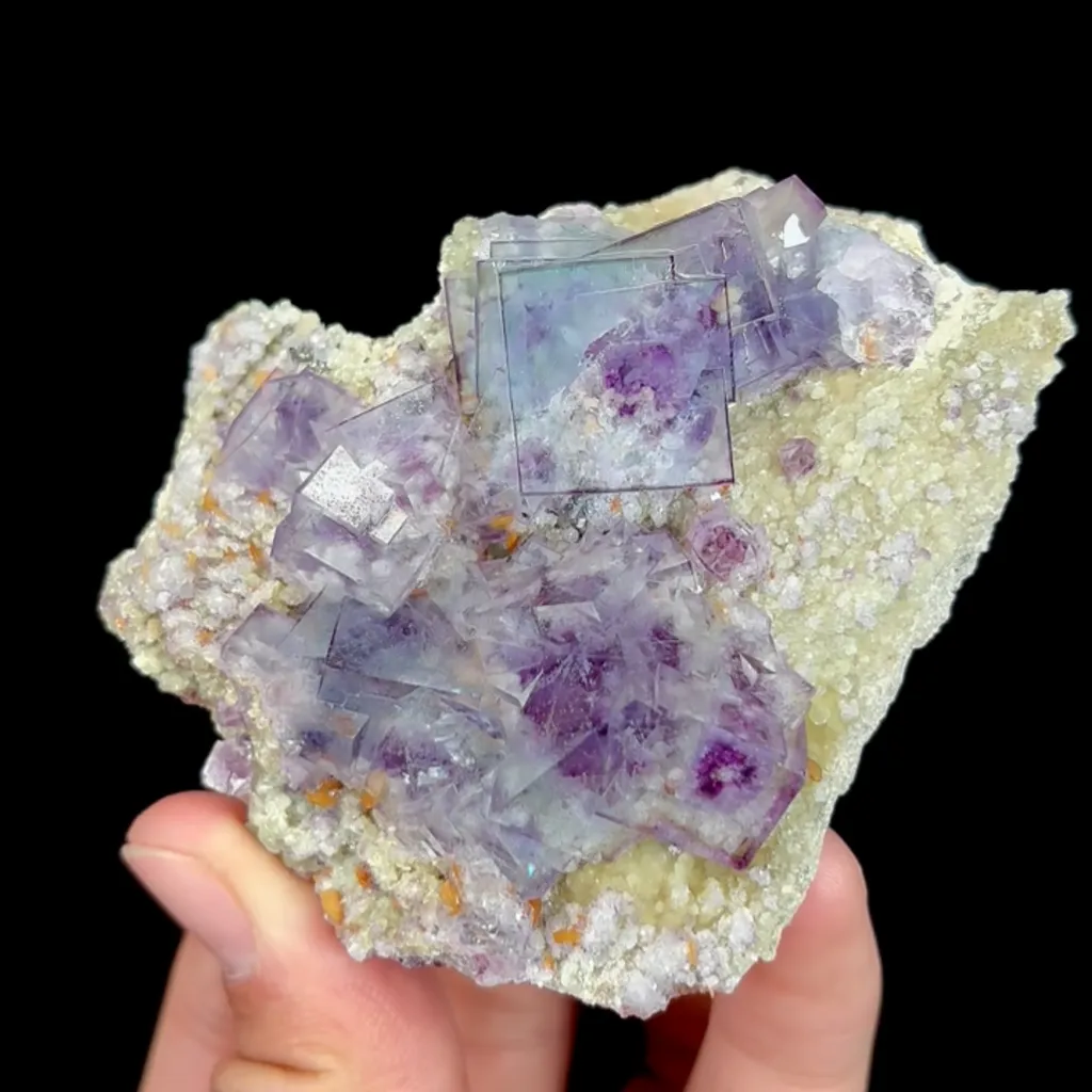 Natural Blue Phantom Fluorite and Siderite, Mineral Specimen: Inner Mongolia,China (80*70*30MM) - image 5