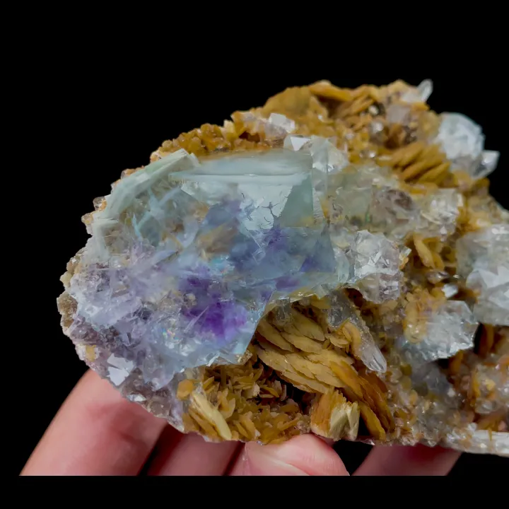 Natural Blue Phantom Fluorite and Siderite, Mineral Specimen: Yaogangxian,Hunan (115*75*35MM) - image 2