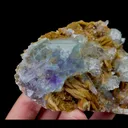 Natural Blue Phantom Fluorite and Siderite, Mineral Specimen: Yaogangxian,Hunan (115*75*35MM) - image 2