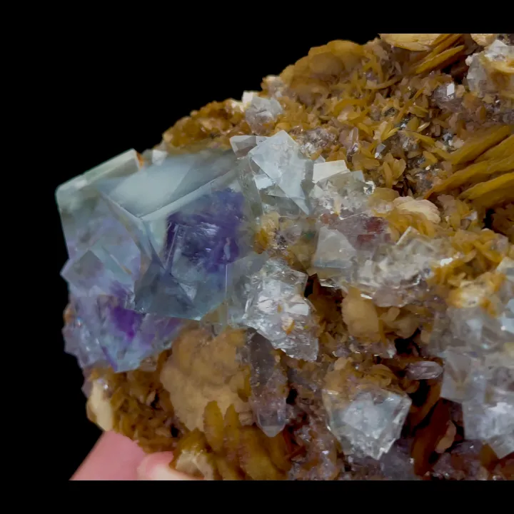 Natural Blue Phantom Fluorite and Siderite, Mineral Specimen: Yaogangxian,Hunan (115*75*35MM) - image 3
