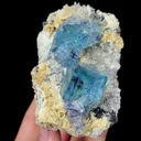 Natural Blue Phantom Fluorite and Siderite, Mineral Specimen: Yindu,Inner Mongolia (90*55*40MM) - image 3