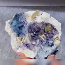Natural Blue Phantom Fluorite and Siderite Symbiosis comes from Yindu,Inner Mongolia 90*70*35MM - image 2