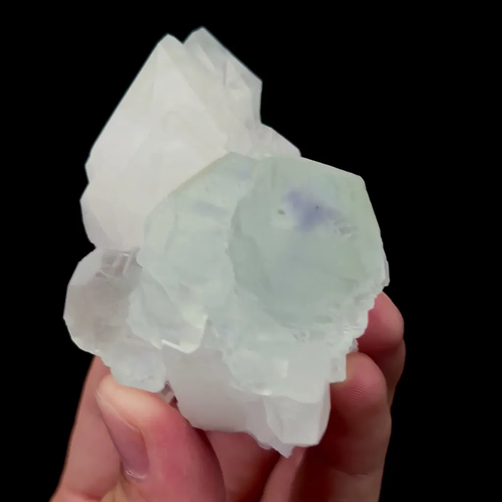 Natural Blue Phantom Fluorite and White Crystal Mineral Specimen,High Quality Specimen,SHIZHUYUAN,HUNAN,CHINA(72*44*31mm) - image 2