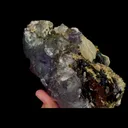Natural Blue Phantom Fluorite and Wolframite, Mineral Specimen:Yaogangxian,Hunan (120*85*45MM) - image 4