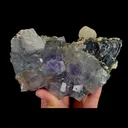 Natural Blue Phantom Fluorite and Wolframite, Mineral Specimen:Yaogangxian,Hunan (120*85*45MM) - image 6