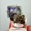 Natural Blue Phantom Fluorite & Calcite,Mineral Specimen:Yaogangxian,Hunan (25*20*30mm) - image 1