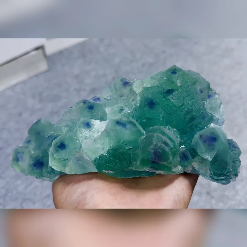 Natural Blue Phantom Fluorite comes from Fujian,China 160*85*55MM - image 2