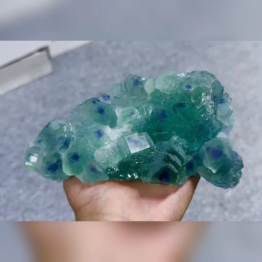 Natural Blue Phantom Fluorite comes from Fujian,China 160*85*55MM image