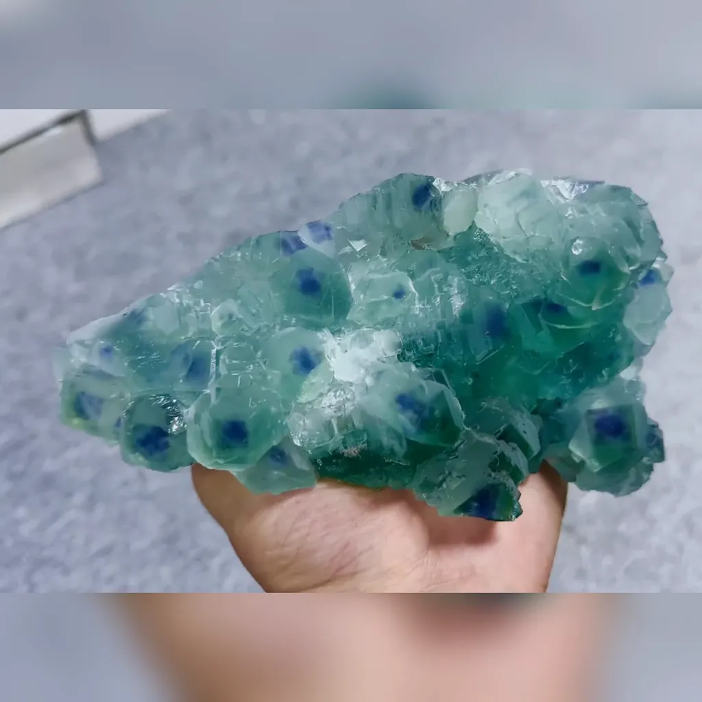 Natural Blue Phantom Fluorite comes from Fujian,China 160*85*55MM - image 3