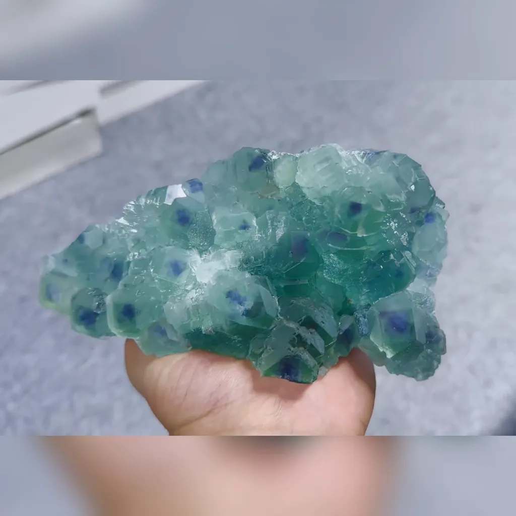 Natural Blue Phantom Fluorite comes from Fujian,China 160*85*55MM - image 4