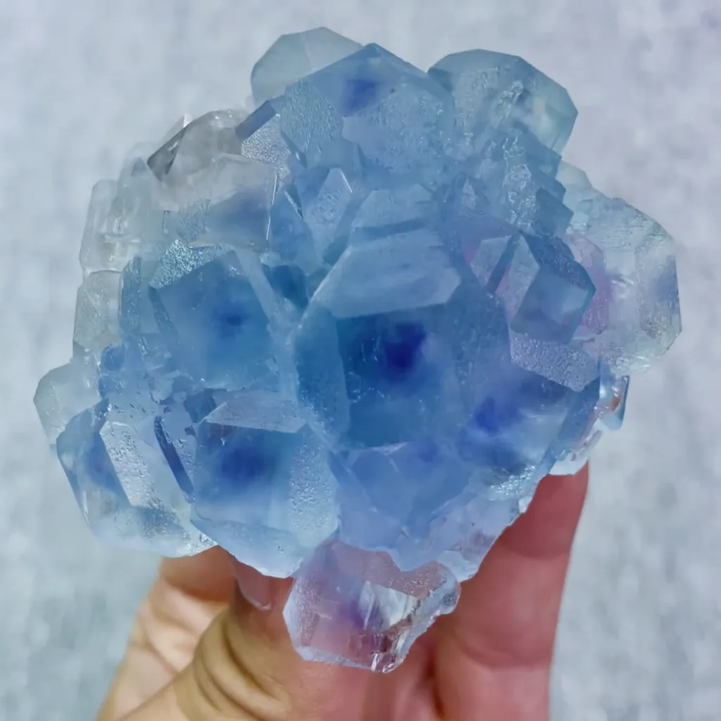 Natural Blue Phantom Fluorite comes from Fujian,China 65*70*35MM image