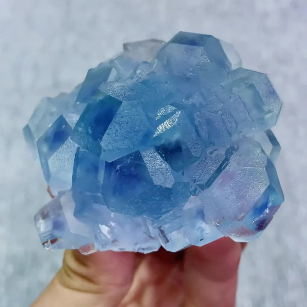 Natural Blue Phantom Fluorite comes from Fujian,China 65*70*35MM - image 2