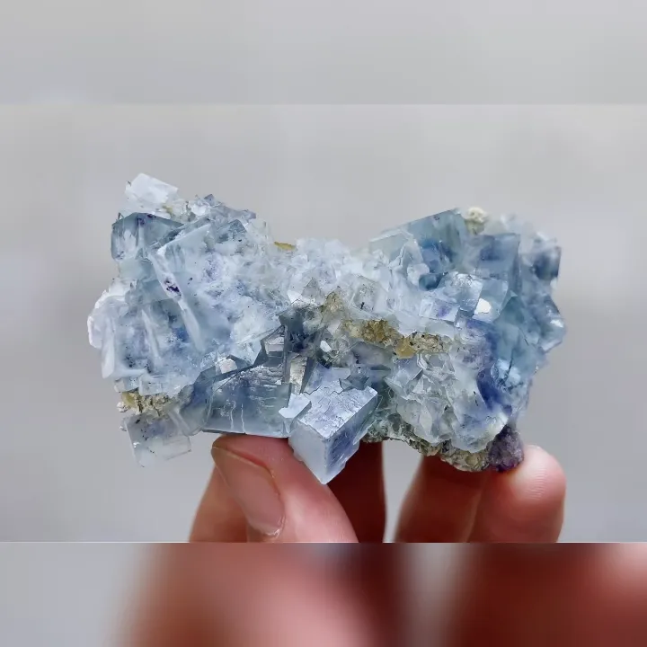 Natural Blue Phantom Fluorite comes from Inner Mongolia,China 75*45*20MM - image 3