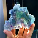 Natural Blue Phantom Fluorite  comes from Yaogangxian, Hunan 95*80*30MM - image 1