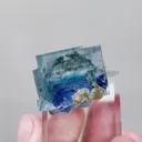 Natural Blue Phantom Fluorite comes from Yaogangxian,Hunan 20*20*20MM - image 4