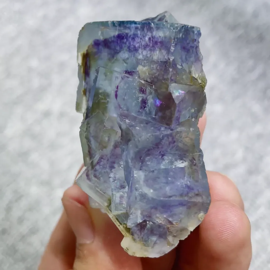 Natural Blue Phantom Fluorite comes from Yaogangxian,Hunan 30*60*25MM - image 2