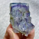Natural Blue Phantom Fluorite comes from Yaogangxian,Hunan 30*60*25MM - image 1