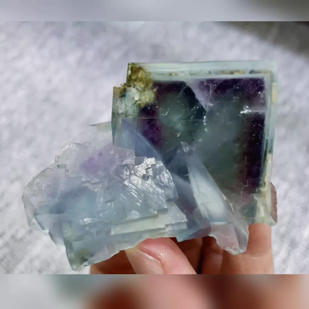 Natural Blue Phantom Fluorite comes from Yaogangxian,Hunan 70*50*35MM - image 3