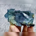 Natural Blue Phantom Fluorite comes from Yaogangxian,Hunan 75*45*30MM - image 5