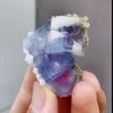 Natural Blue Phantom Fluorite comes from Yaogaoxian,Hunan 35*35*30MM - image 1