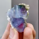 Natural Blue Phantom Fluorite comes from Yaogaoxian,Hunan 35*35*30MM - image 2