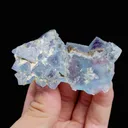 Natural Blue Phantom Fluorite comes from Yindu, Inner Mongolia 70*35*20MM - image 4