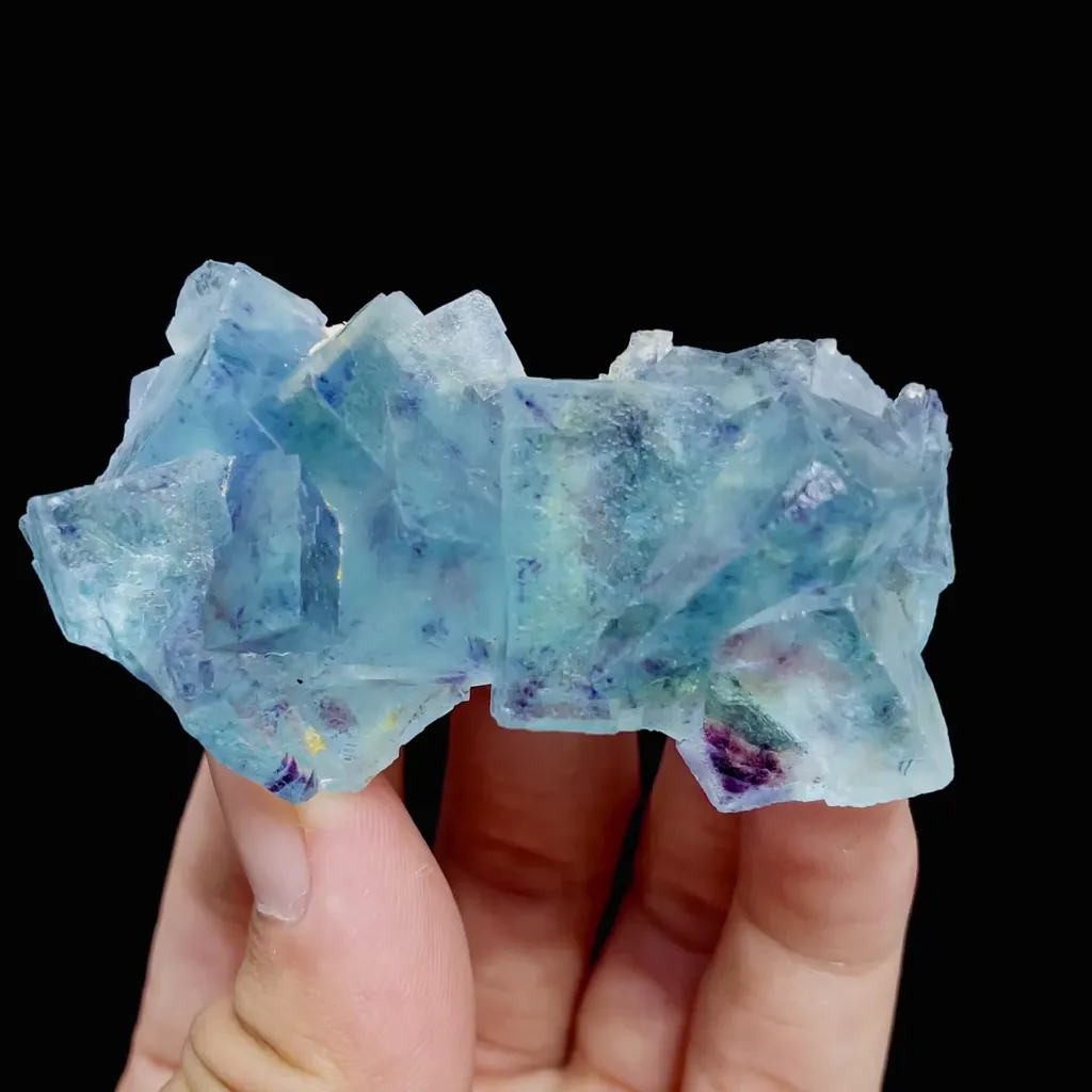 Natural Blue Phantom Fluorite comes from Yindu, Inner Mongolia 70*35*20MM - image 5