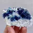 Natural Blue Phantom Fluorite comes from Yindu, Inner Mongolia 75*45*25MM - image 1