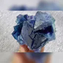 Natural Blue Phantom Fluorite comes from Yindu,Inner Mongolia 128*85*35MM - image 3