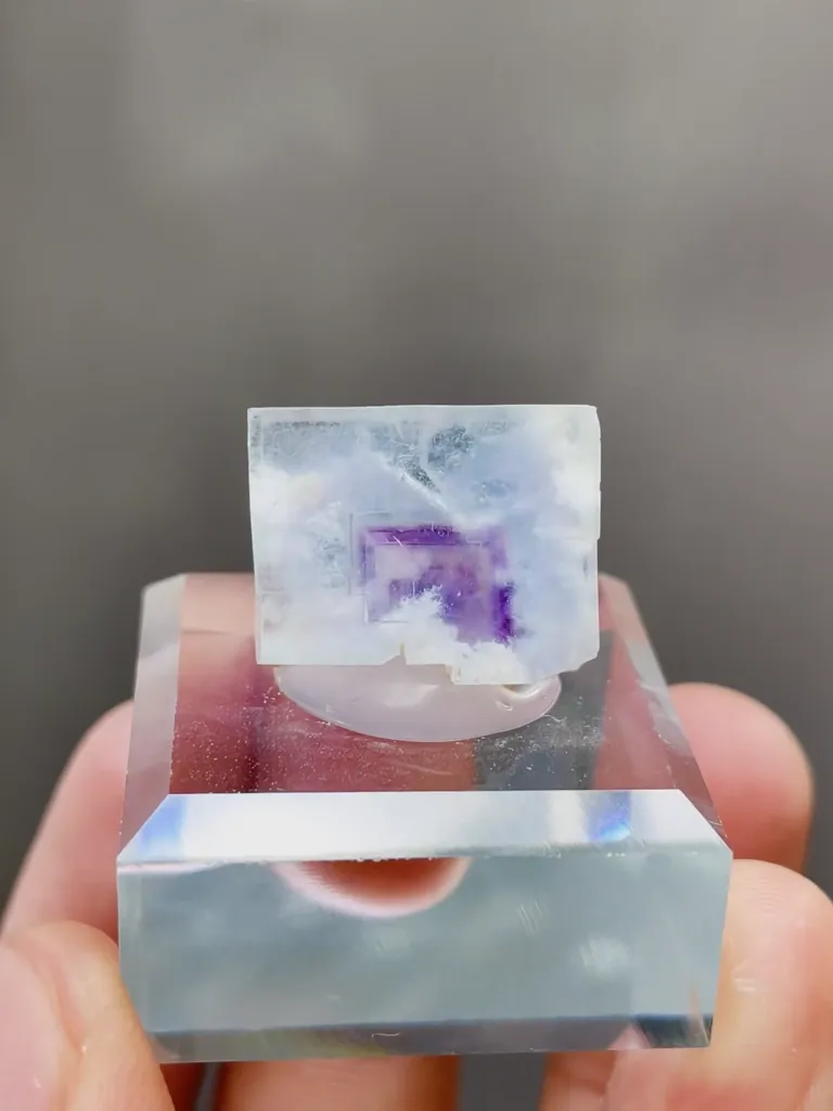 Natural Blue Phantom Fluorite comes from Yindu,Inner Mongolia 15*15*10MM - image 6