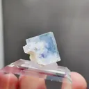 Natural Blue Phantom Fluorite comes from Yindu,Inner Mongolia 15*15*10MM - image 3