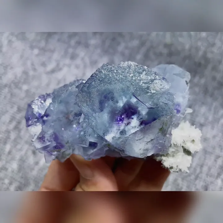 Natural Blue Phantom Fluorite, Mineral Specimen: Yaogangxian,Hunan (75*45*45MM) - image 5