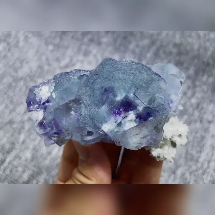 Natural Blue Phantom Fluorite, Mineral Specimen: Yaogangxian,Hunan (75*45*45MM) image