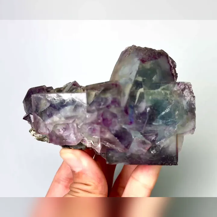 Natural Blue Phantom Fluorite, Mineral Specimen: Yaogangxian,Hunan（100*65*65MM） image
