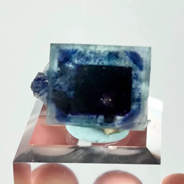 Natural Blue Phantom Fluorite, Mineral Specimen: Yindu,Inner Mongolia (25*15*15MM) - image 2