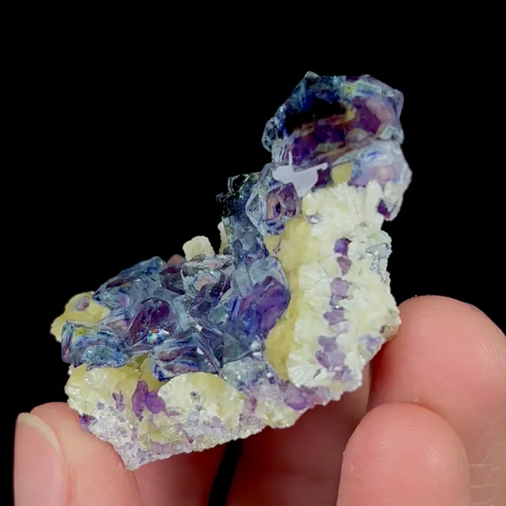 Natural Blue Phantom Fluorite, Mineral Specimen: Yindu,Inner Mongolia (25*40*25MM) - image 3