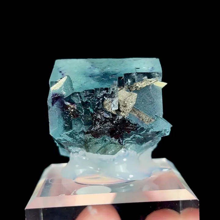 Natural Blue Phantom Fluorite, Mineral Specimen: Yindu,Inner Mongolia (30*25*20MM) - image 3