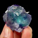 Natural Blue Phantom Fluorite, Mineral Specimen: Yindu,Inner Mongolia (35*35*20MM) - image 2