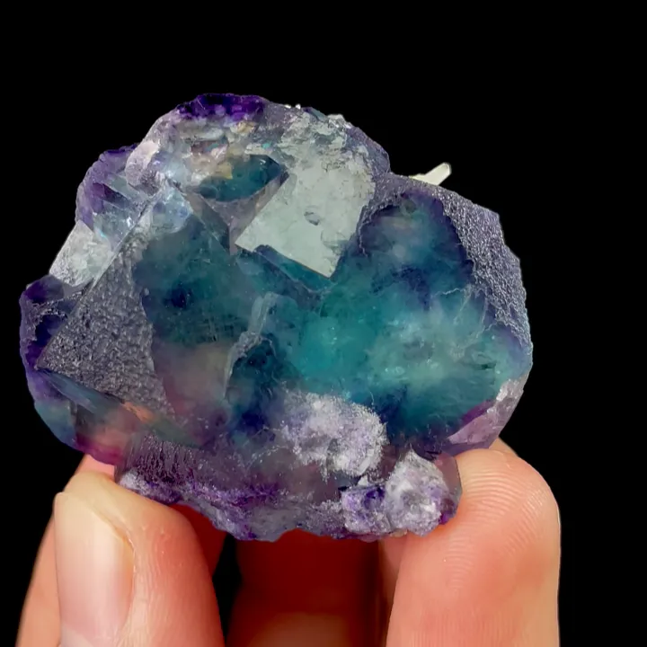 Natural Blue Phantom Fluorite, Mineral Specimen: Yindu,Inner Mongolia (35*35*20MM) - image 5