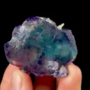 Natural Blue Phantom Fluorite, Mineral Specimen: Yindu,Inner Mongolia (35*35*20MM) - image 4