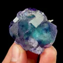Natural Blue Phantom Fluorite, Mineral Specimen: Yindu,Inner Mongolia (35*35*20MM) - image 6