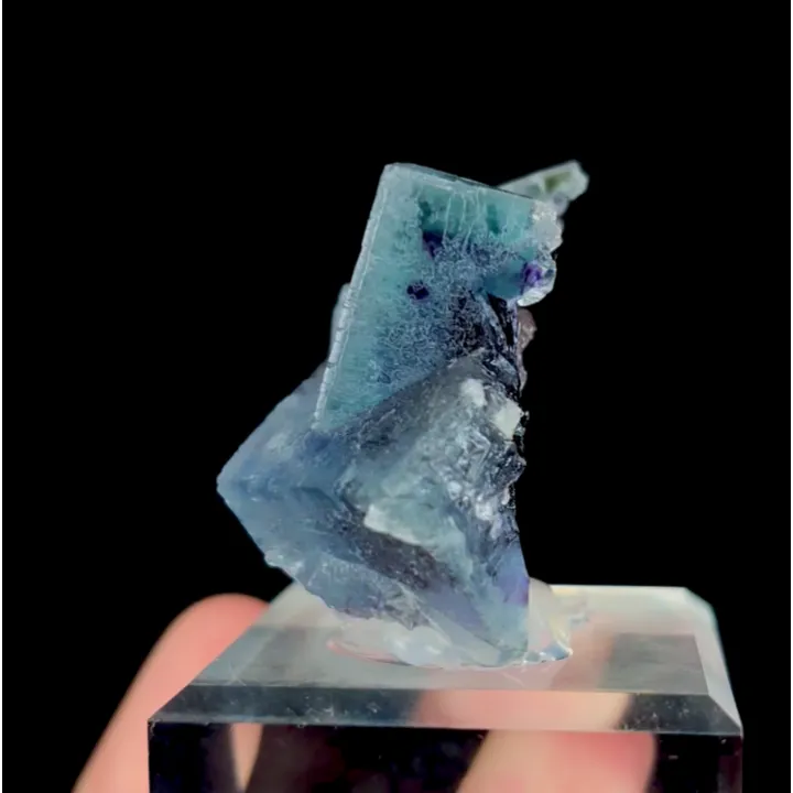 Natural Blue Phantom Fluorite, Mineral Specimen: Yindu,Inner Mongolia (35*35*25MM) - image 3