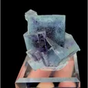 Natural Blue Phantom Fluorite, Mineral Specimen: Yindu,Inner Mongolia (35*35*25MM) - image 4