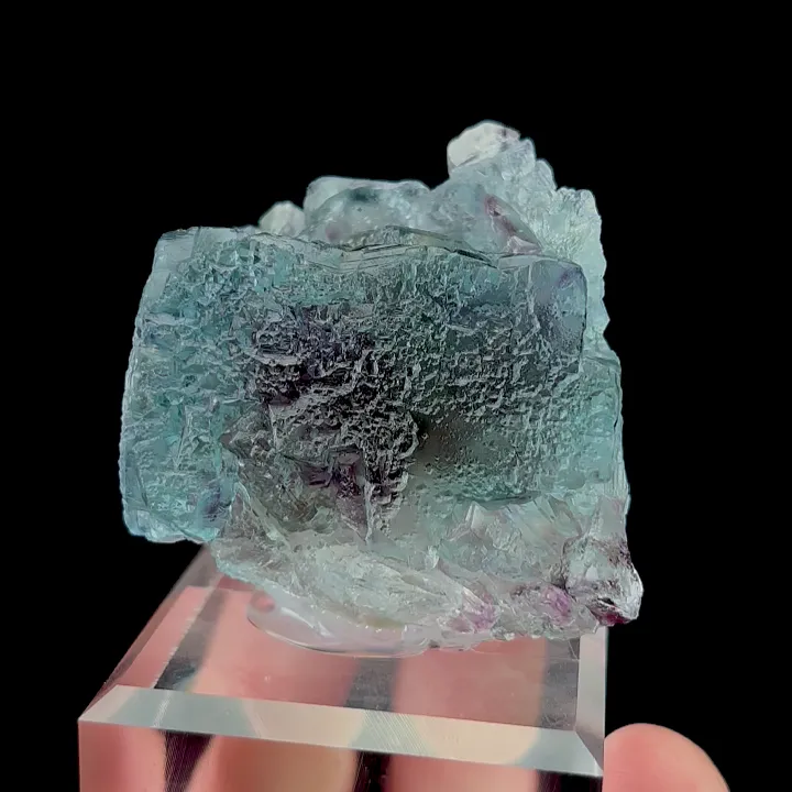 Natural Blue Phantom Fluorite, Mineral Specimen: Yindu,Inner Mongolia (40*25*40MM) image
