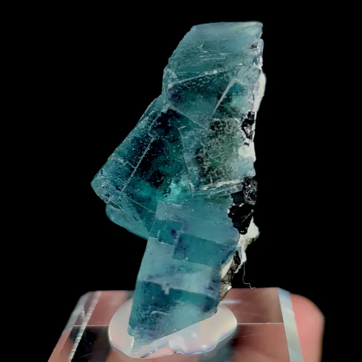 Natural Blue Phantom Fluorite, Mineral Specimen: Yindu,Inner Mongolia (40*45*25MM) image